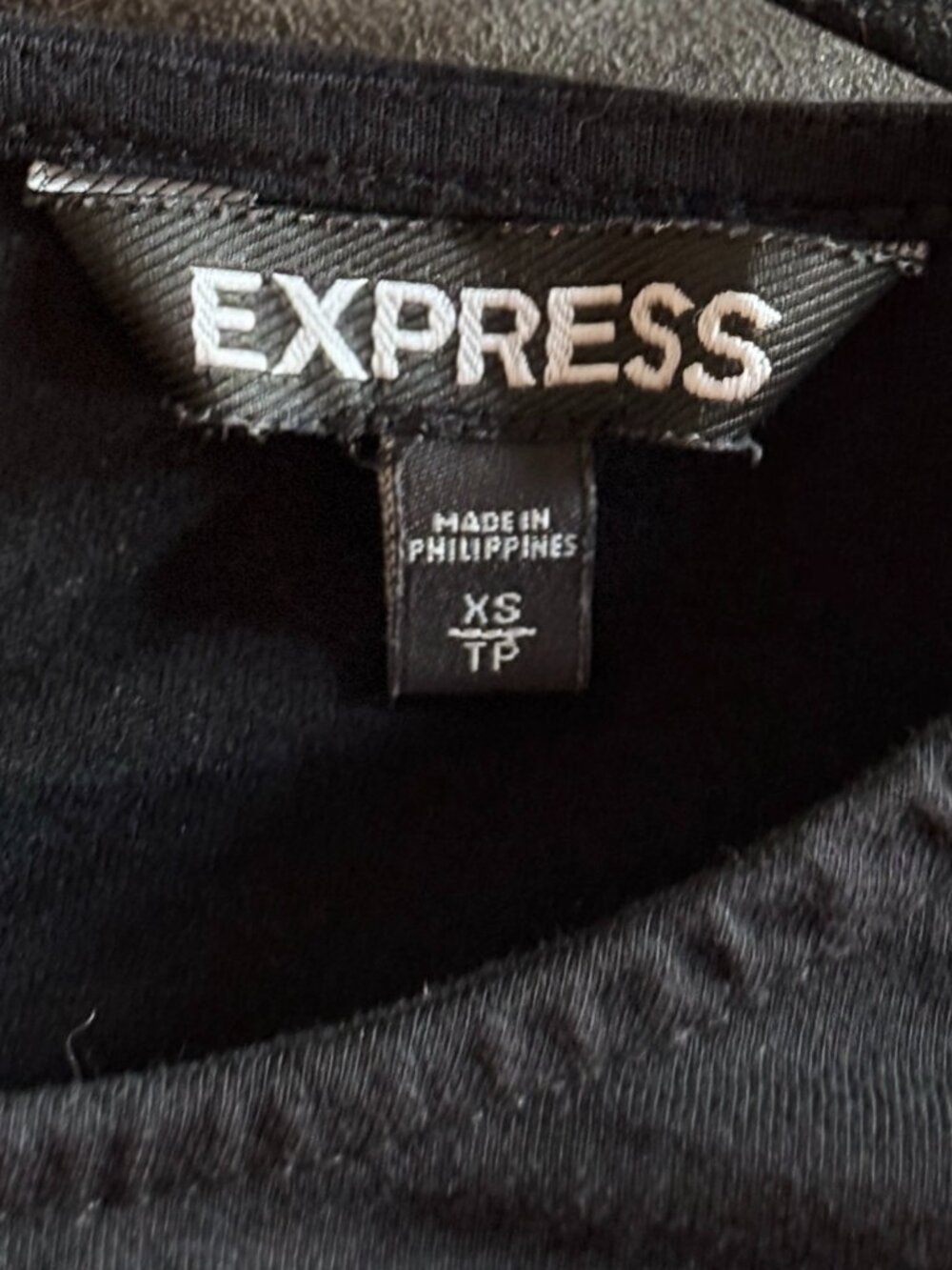Express • Black Long Sleeve Shift T-shirt Dress - Picture 6 of 6